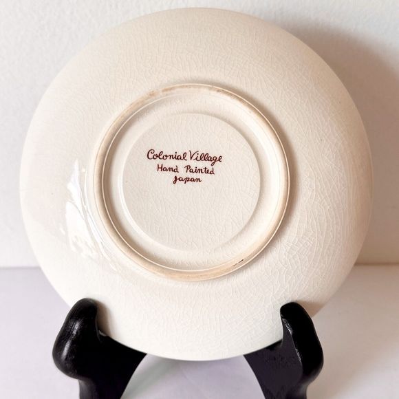 1 Replacement Colonial Village Tea Plate Saucer  Hand painted‎ Japan - Picture 6 of 7